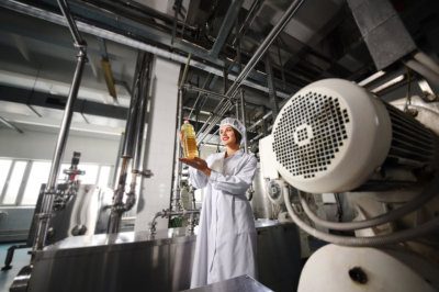 female inspector in a factory