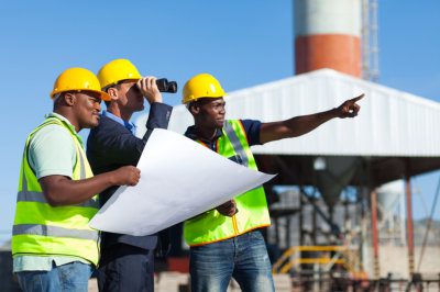 project manager with workers