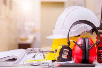 Standard construction safety equipment in control room