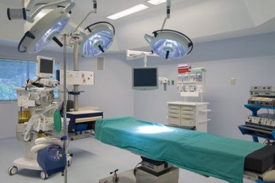 equipment and medical devices in modern operating room